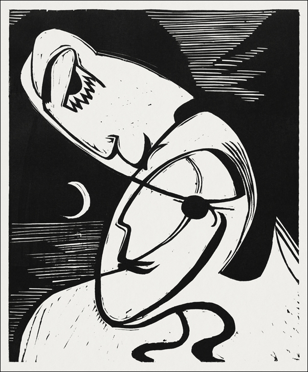 Image of The Kiss, Ernst Ludwig Kirchner - plakat Wymiar do wyboru: 61x91,5 cm