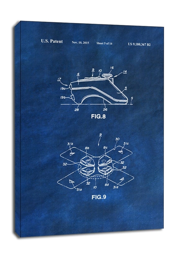 Image of Patent, Sony Kontroler 2015 Niebieski - obraz na płótnie Wymiar do wyboru: 30x40 cm