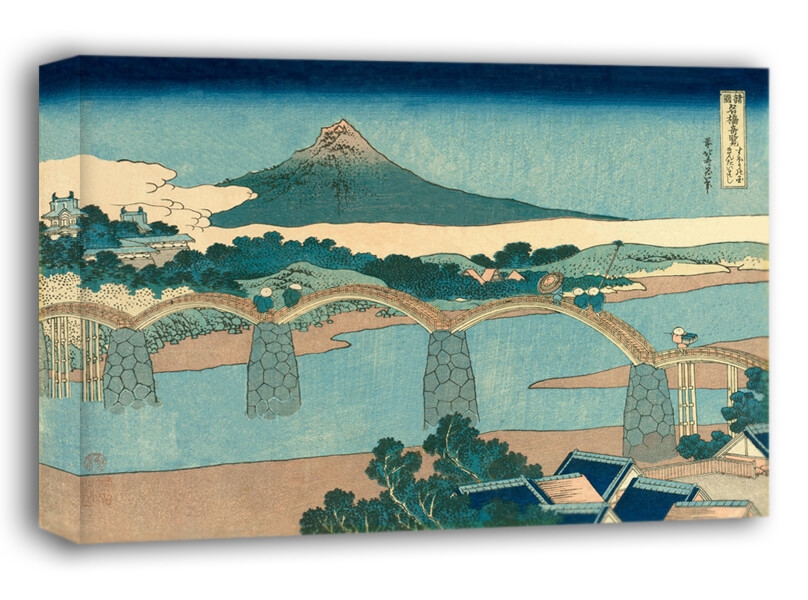 Image of The Brocade Bridge in Suo Province, Hokusai - obraz na płótnie Wymiar do wyboru: 100x70 cm