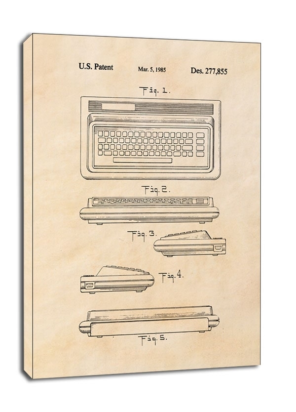 Image of Patent, Komputer Osobisty 1985 sepia - obraz na płótnie Wymiar do wyboru: 30x40 cm