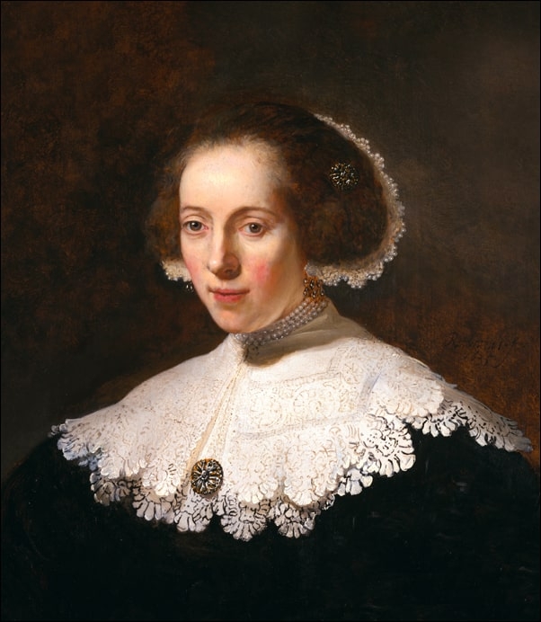 Image of Portrait of a woman, Rembrandt - plakat Wymiar do wyboru: 50x70 cm