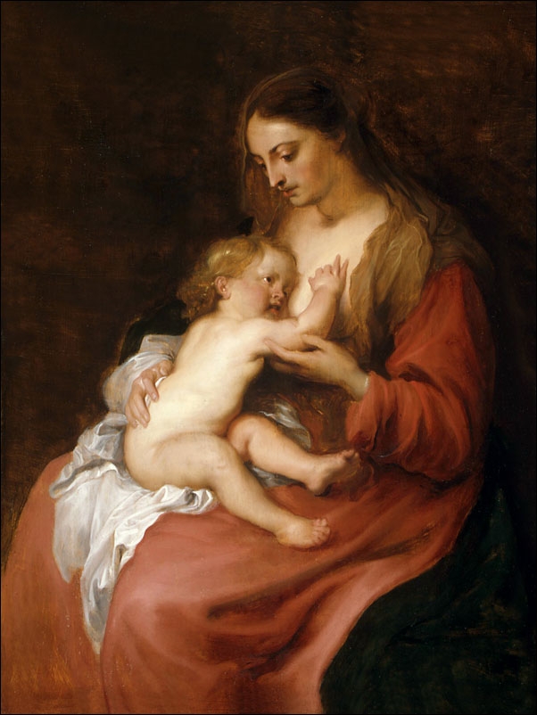 Image of Virgin and Child, Anthony van Dyck - plakat Wymiar do wyboru: 50x70 cm