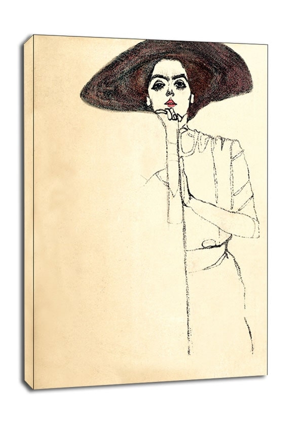 Image of Portrait of a Woman, Egon Schiele - obraz na płótnie Wymiar do wyboru: 20x30 cm