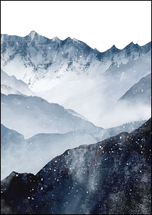 Image of Wzgórza, poranek - plakat Wymiar do wyboru: 70x100 cm