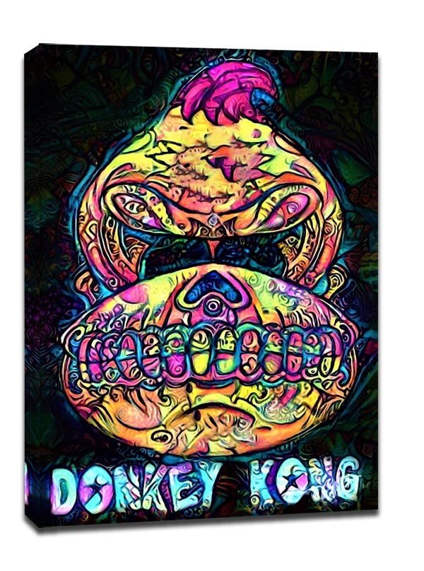 Image of PsychoSkulls, Donkey Kong Nintendo - obraz na płótnie Wymiar do wyboru: 20x30 cm