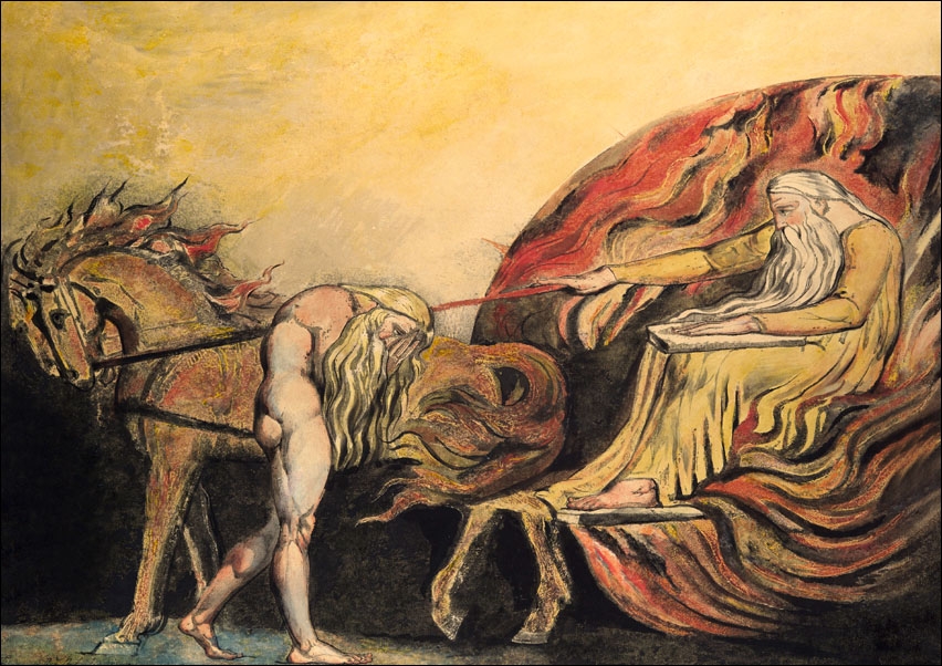 Image of God Judging Adam, William Blake - plakat Wymiar do wyboru: 29,7x21 cm