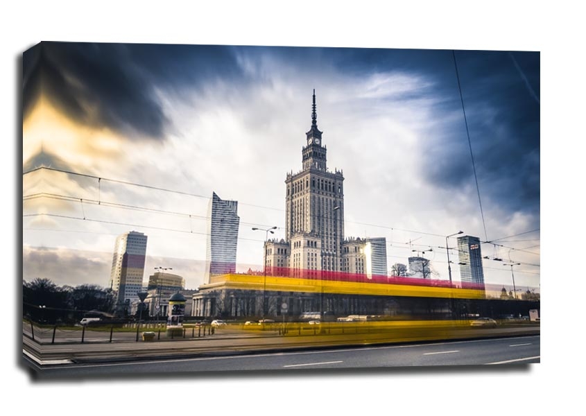 Image of Warszawa Panorama Miasta W ruchu - obraz na płótnie Wymiar do wyboru: 30x20 cm