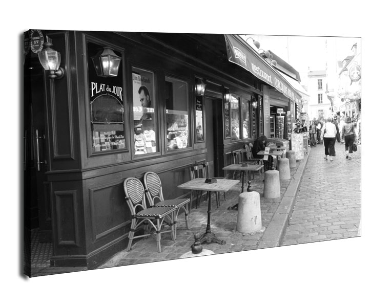 Image of Paryż Montmartre. Kawiarnia. - obraz na płótnie Wymiar do wyboru: 60x40 cm