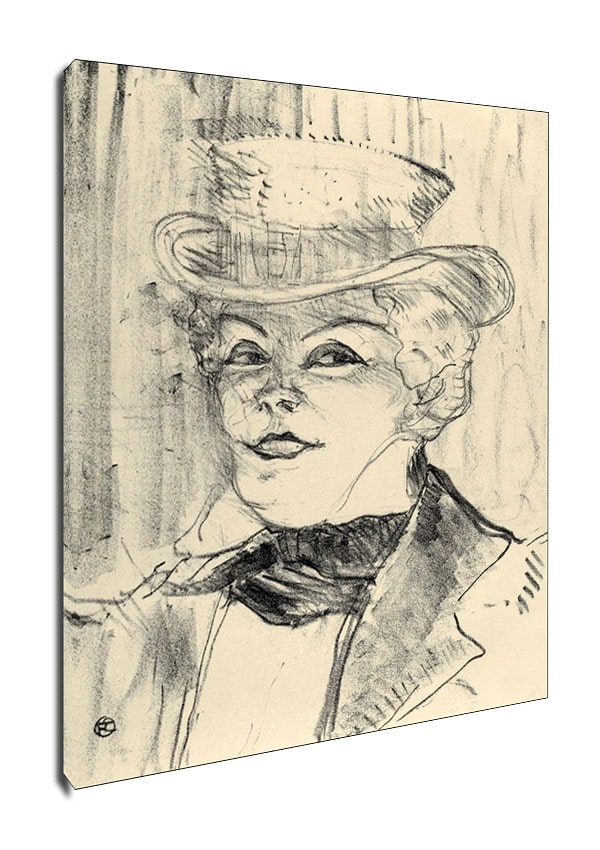 Image of Madame Réjane, Henri de Toulouse-Lautrec - obraz na płótnie Wymiar do wyboru: 40x50 cm