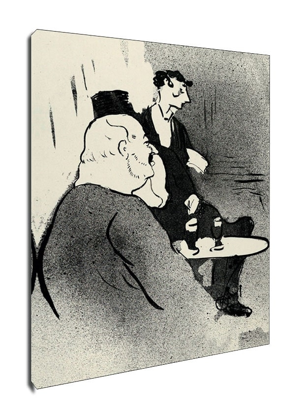 Image of Ducarre at Les Ambassadeurs (from Le Café Concert), Henri de Toulouse-Lautrec - obraz na płótnie Wymiar do wyboru: 40x50 cm
