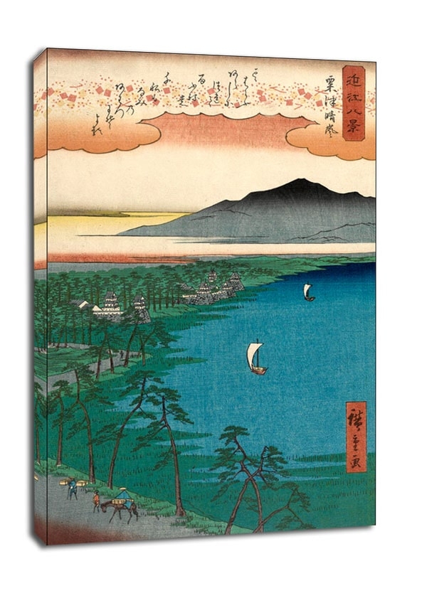 Image of Clearing Weather at Awazu, Hiroshige - obraz na płótnie Wymiar do wyboru: 70x100 cm