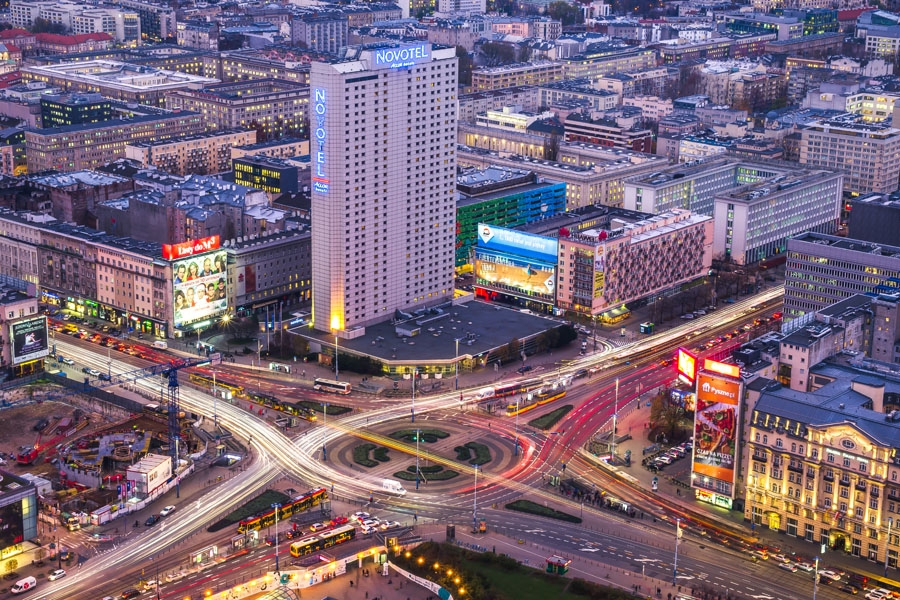 Image of Warszawa Centrum - plakat premium Wymiar do wyboru: 100x70 cm