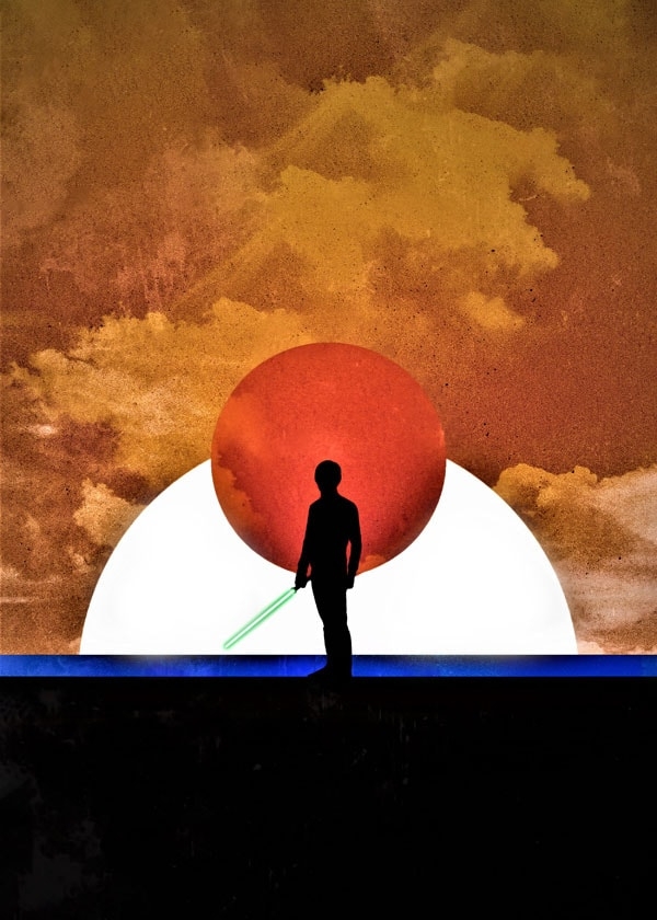 Image of Sol Lunaris - Luke Skywalker, Gwiezdne Wojny Star Wars - plakat Wymiar do wyboru: 70x100 cm