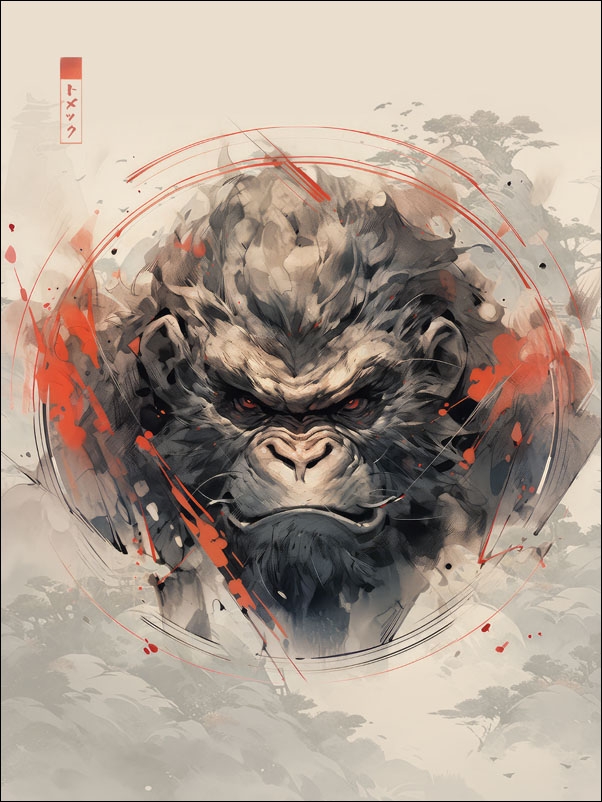 Image of gorilla - plakat Wymiar do wyboru: 29,7x42 cm