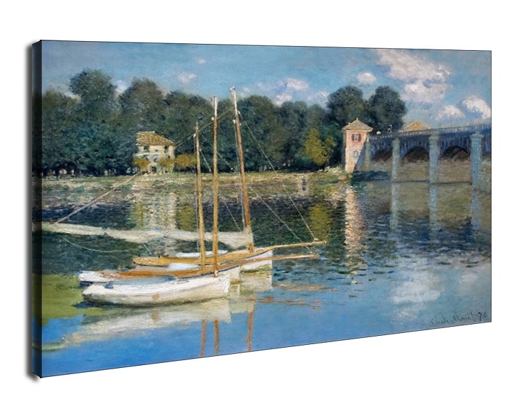 Image of Le pont d argenteuil Claude Monet - obraz na płótnie, Claude Monet - obraz na płótnie Wymiar do wyboru: 100x70 cm