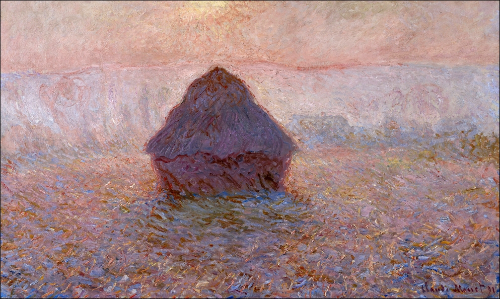 Image of Grainstack sun in the mist, Claude Monet - plakat Wymiar do wyboru: 91,5x61 cm