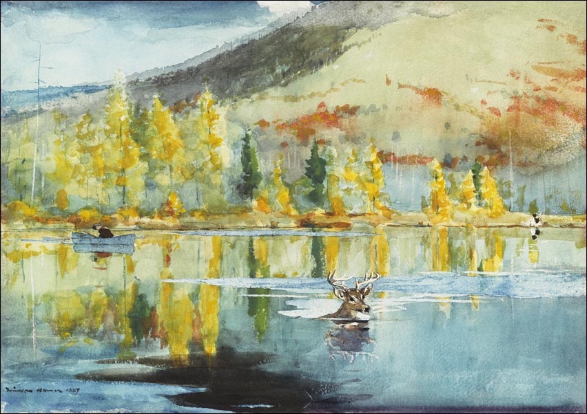 Image of An October Day, Winslow Homer - plakat Wymiar do wyboru: 42x29,7 cm