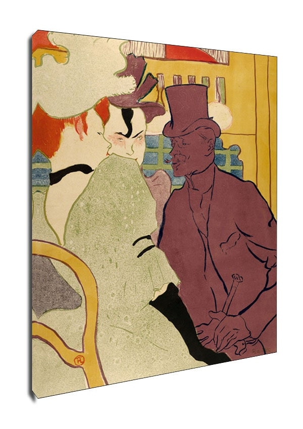 Image of The Englishman at the Moulin Rouge, Henri de Toulouse-Lautrec - obraz na płótnie Wymiar do wyboru: 20x30 cm