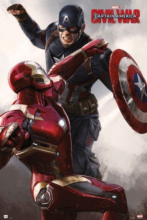Image of Marvel Kapitan Ameryka Civil War Iron Man - plakat