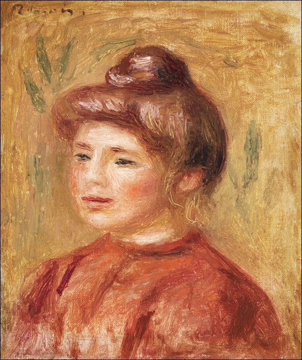 Image of Bust of Woman in Red, Auguste Renoir - plakat Wymiar do wyboru: 20x30 cm