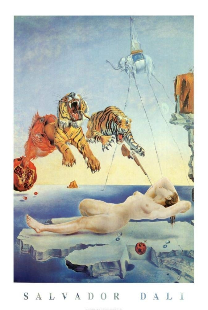 Image of Salvador Dali Sen spowodowany lotem pszczoły - plakat