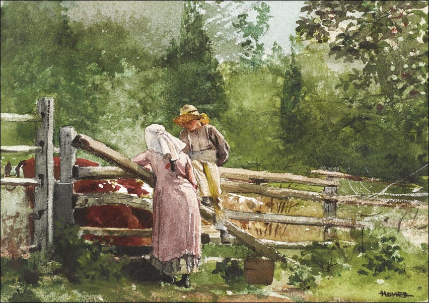 Image of Feeding Time, Winslow Homer - plakat Wymiar do wyboru: 29,7x21 cm