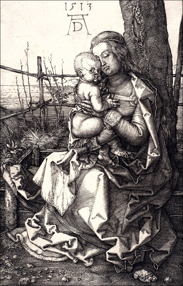 Image of Virgin and Child Seated by a Tree, Albrecht Durer - plakat Wymiar do wyboru: 29,7x42 cm