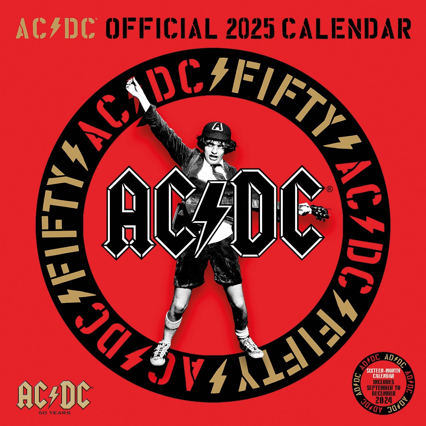 Image of AC/DC - Oficjalny Kalendarz 2025 Ścienny