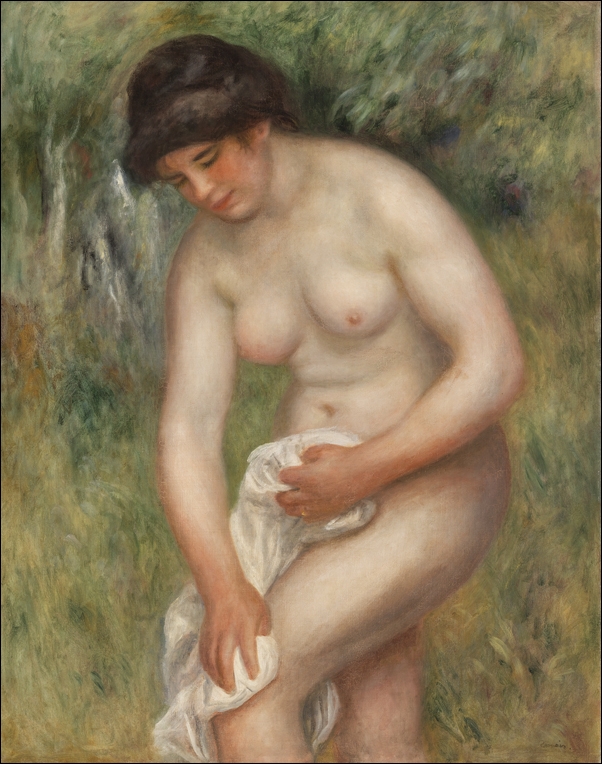 Image of Bather Drying Herself, Auguste Renoir - plakat Wymiar do wyboru: 20x30 cm