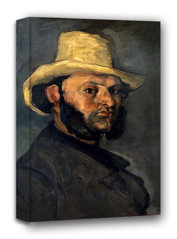 Image of Gustave Boyer in a Straw Hat, Paul Cézanne - obraz na płótnie Wymiar do wyboru: 20x30 cm