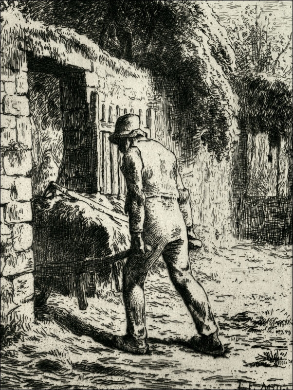 Image of Peasant Returning from the Manure Heap, Jean-François Millet - plakat Wymiar do wyboru: 59,4x84,1 cm