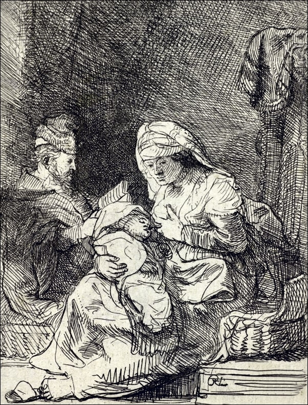 Image of The Holy Family, Rembrandt - plakat Wymiar do wyboru: 30x40 cm