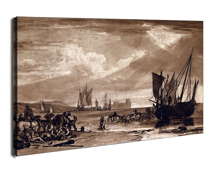 Image of Scene on the French Coast (Liber Studiorum, part I, plate 4), William Turner - obraz na płótnie Wymiar do wyboru: 40x30 cm