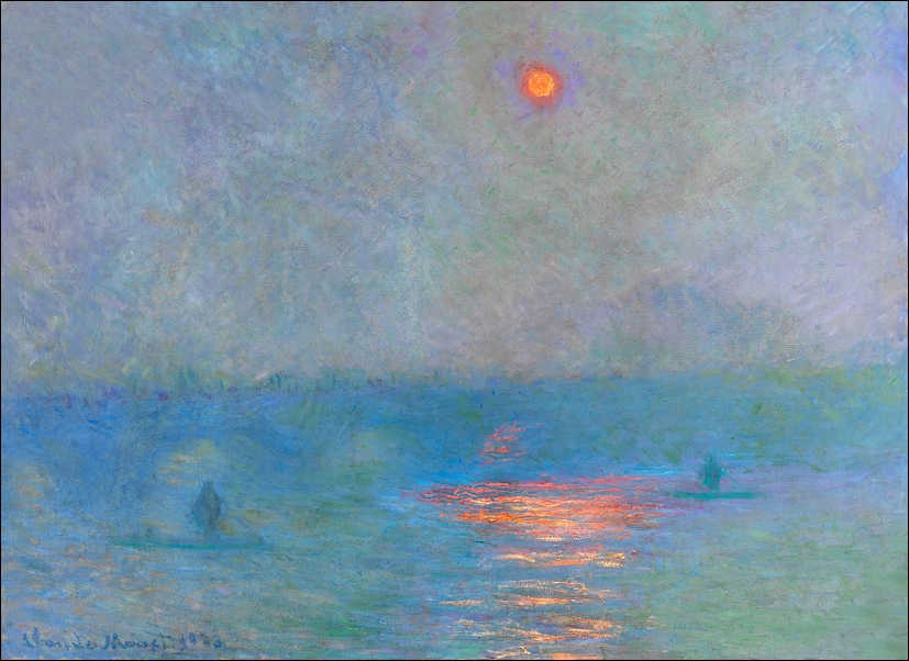 Image of Waterloo bridge sunlight in the fog, Claude Monet - plakat Wymiar do wyboru: 40x30 cm