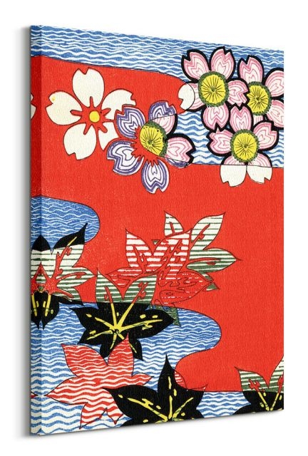 Image of Vintage Japanese Flowers - obraz na płótnie