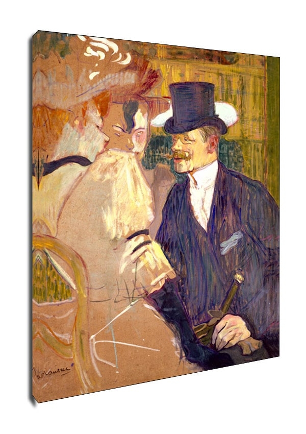 Image of The Englishman (William Tom Warrener, 1861–1934) at the Moulin Rouge, Henri de Toulouse-Lautrec - obraz na płótnie Wymiar do wyboru: 40x50 cm