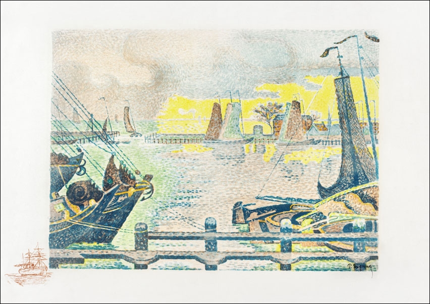 Image of Boats at Flushing, Paul Signac - plakat Wymiar do wyboru: 80x60 cm