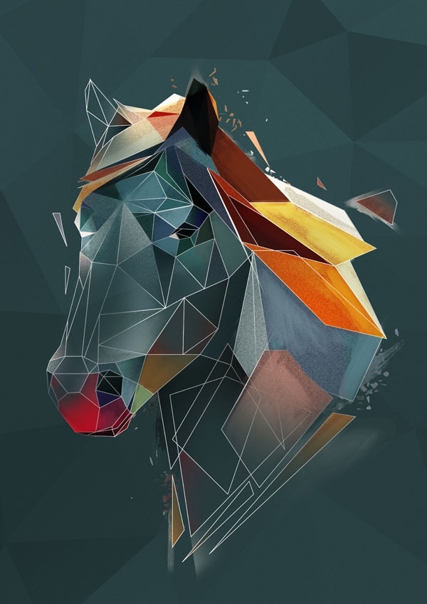 Image of Koń szkic - plakat Wymiar do wyboru: 20x30 cm