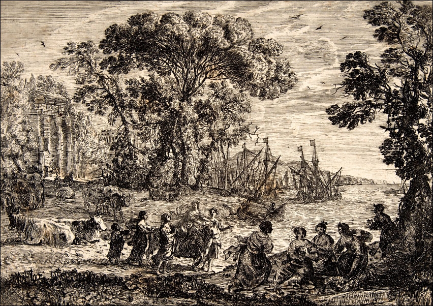 Image of The Rape of Europa, Claude Lorrain - plakat Wymiar do wyboru: 29,7x21 cm