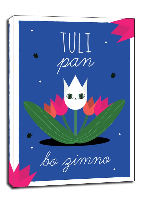 Image of TuliPan, bo zimno niebieskie tło - obraz na płótnie Wymiar do wyboru: 20x30 cm