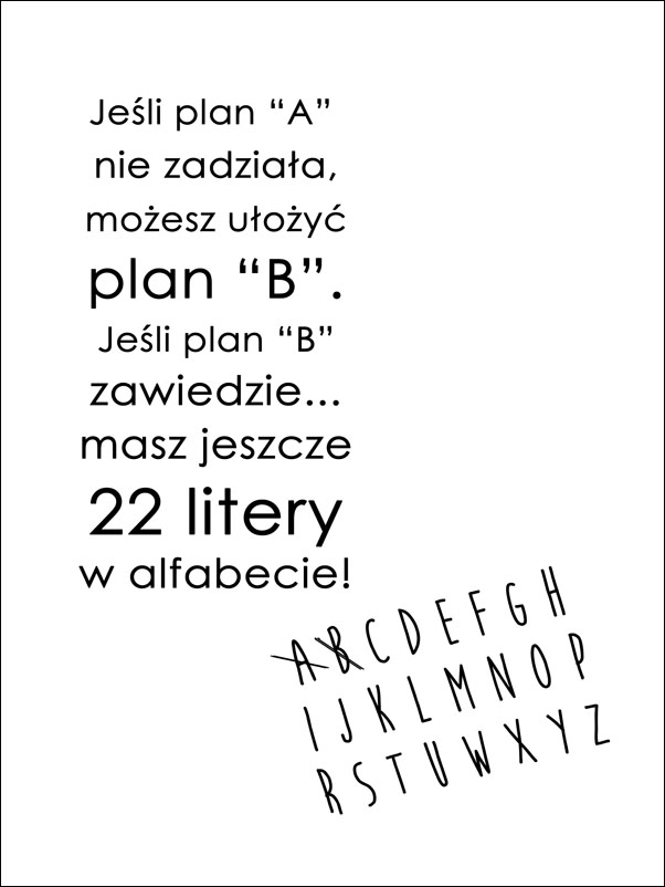 Image of Plan B - plakat Wymiar do wyboru: 20x30 cm