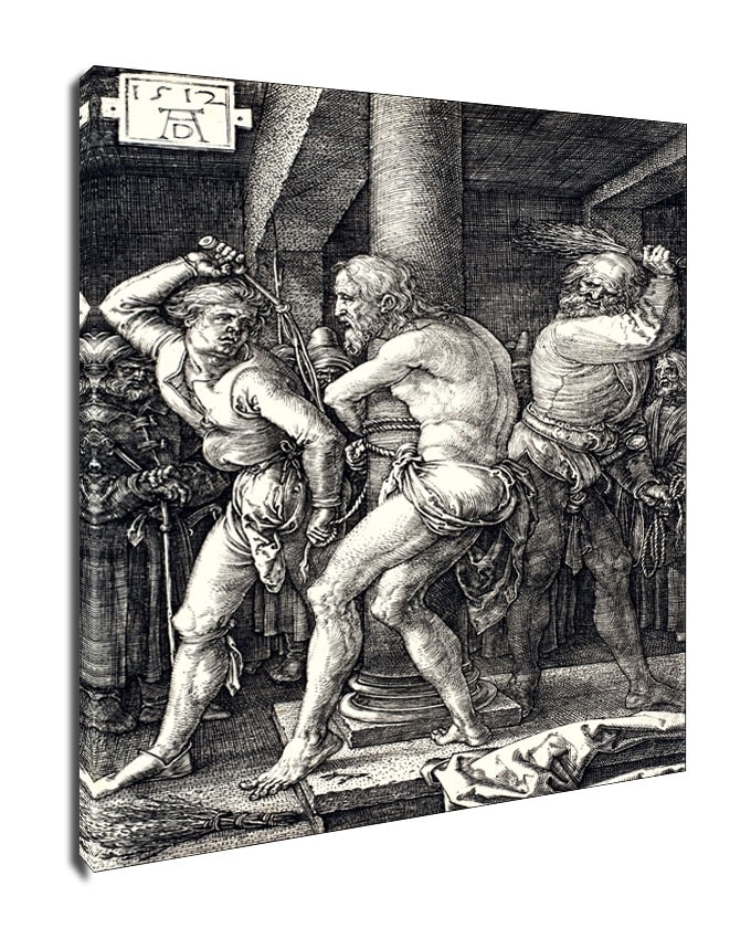Image of Flagellation of Christ, from The Passion, Albrecht Durer - obraz na płótnie Wymiar do wyboru: 40x50 cm