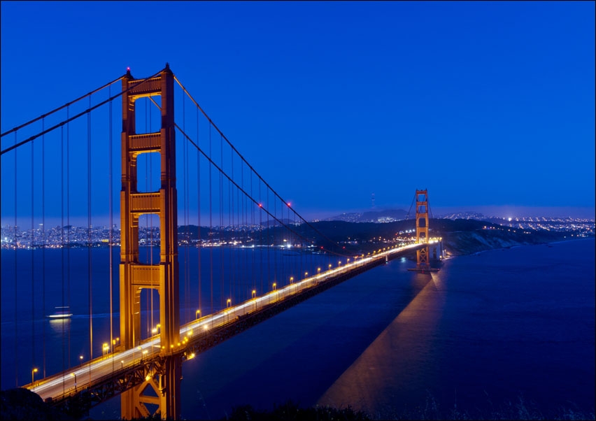 Image of The Golden Gate Bridge is a suspension bridge spanning the Golden Gate., Carol Highsmith - plakat Wymiar do wyboru: 60x40 cm