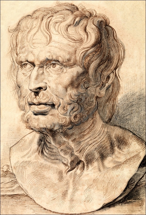 Image of Bust of Pseudo Seneca, Rubens - plakat Wymiar do wyboru: 40x60 cm
