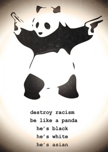 Image of Banksy Destroy Racism - plakat