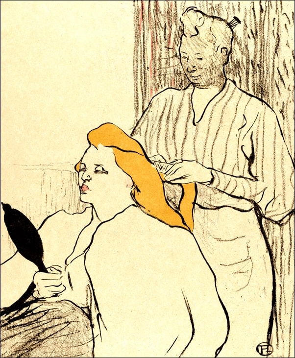 Image of The Coiffure (Playbill for the Théâtre Libre), Henri de Toulouse-Lautrec - plakat Wymiar do wyboru: 59,4x84,1 cm