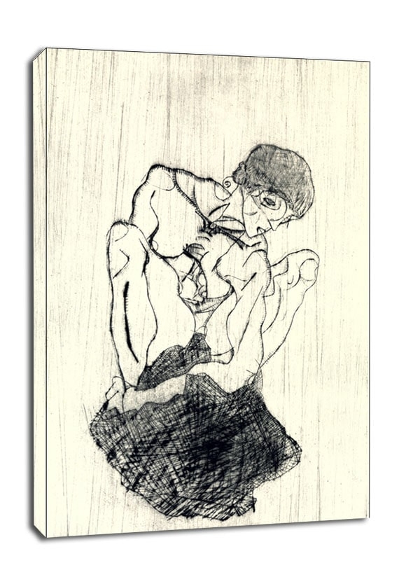 Image of Sorrow, Egon Schiele - obraz na płótnie Wymiar do wyboru: 20x30 cm