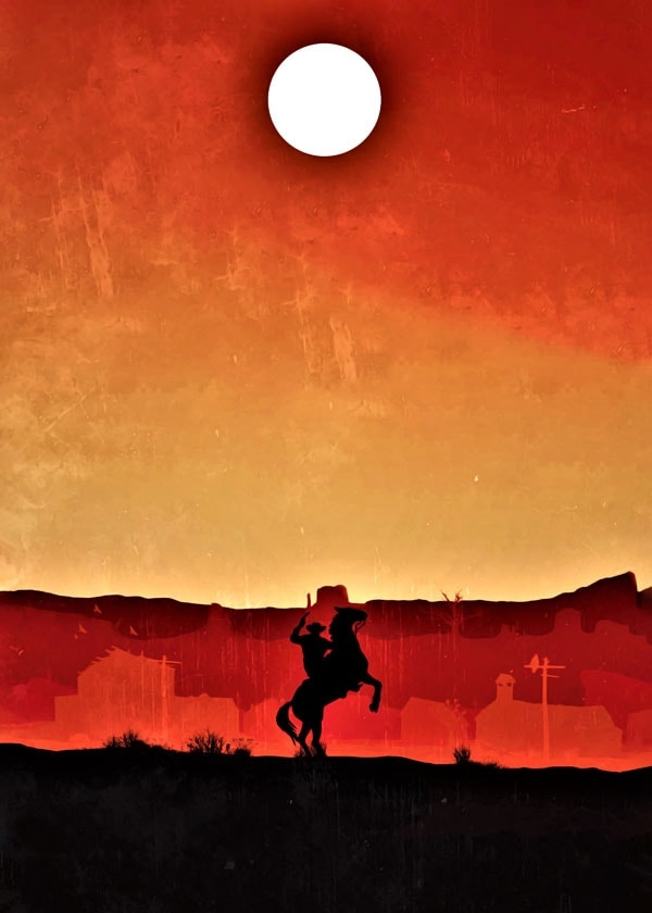 Image of Red Dead Redemption Vintage Poster v2 - plakat Wymiar do wyboru: 60x80 cm