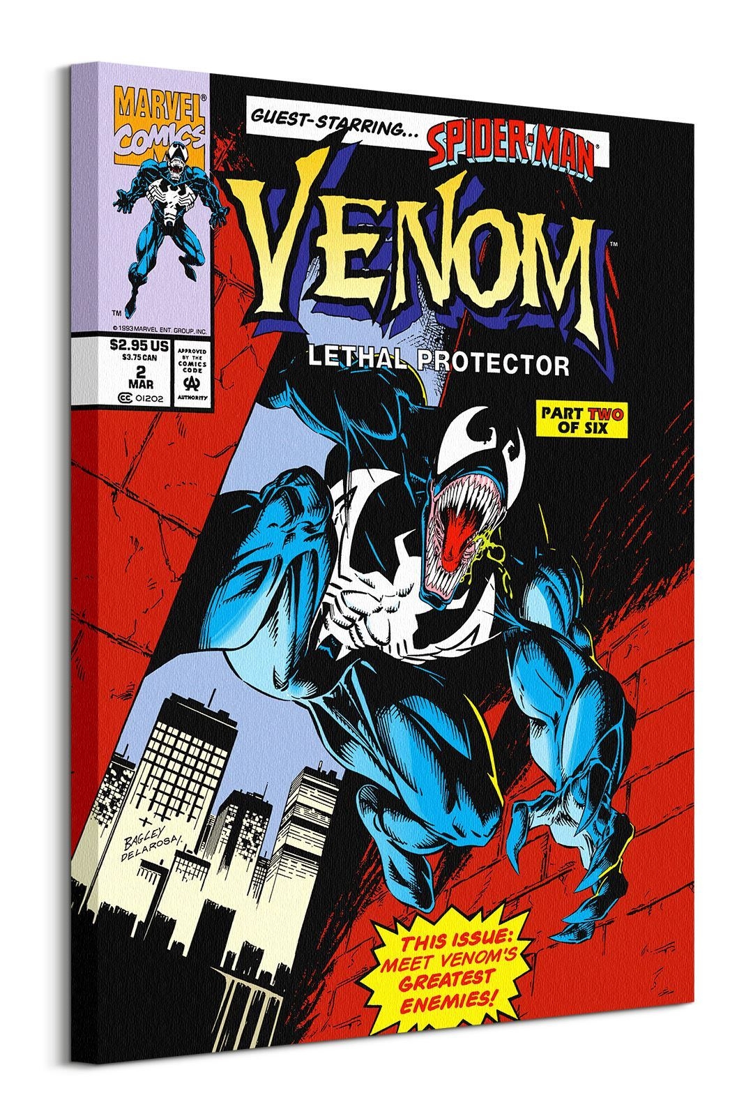 Image of Marvel Venom Lethal Protector Comic Cover - obraz na płótnie