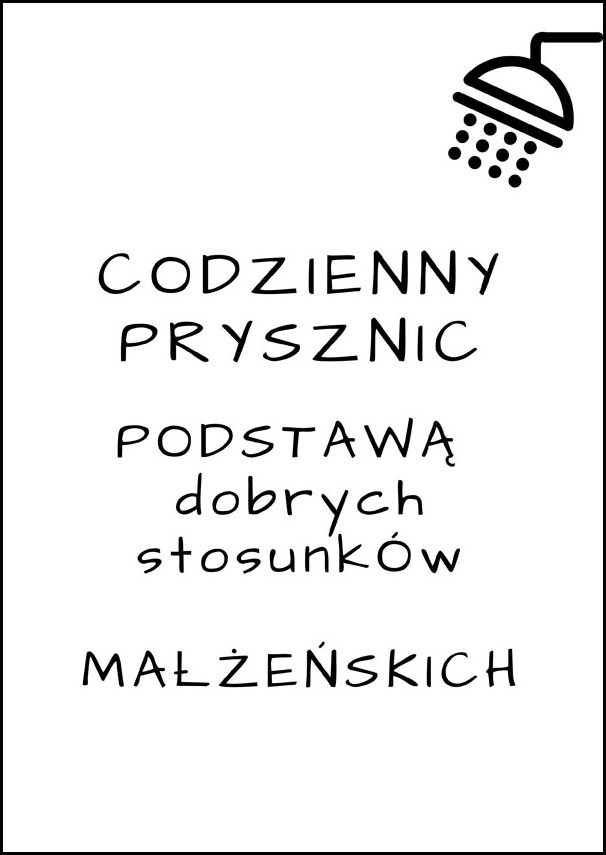 Image of Codzienny prysznic - plakat Wymiar do wyboru: 21x29,7 cm